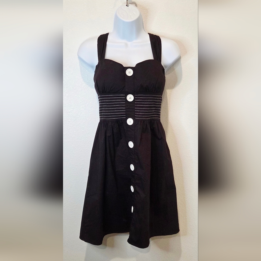 Ruby Rox Brown Halter Dress with Buttons- Size: 3